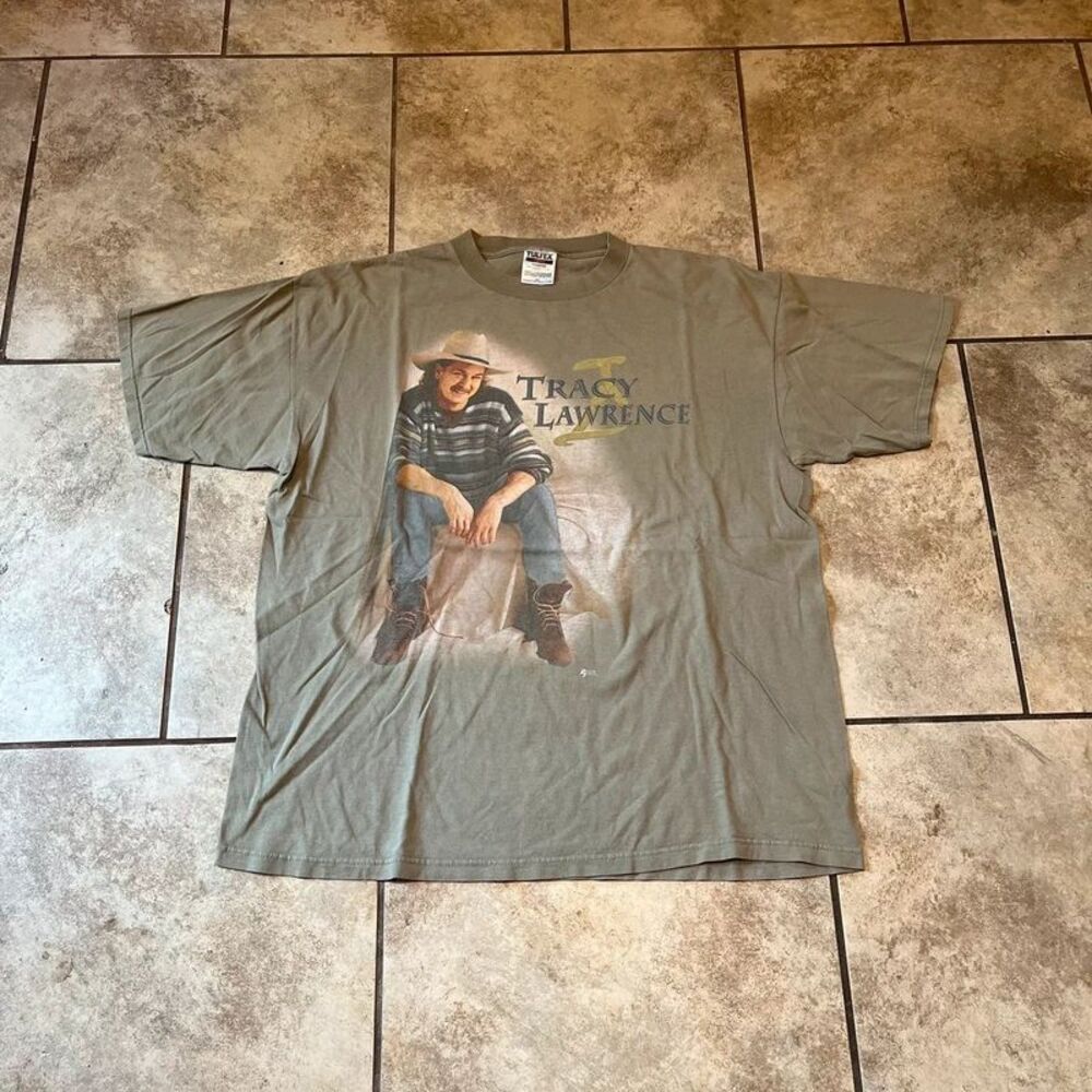 Vintage 90s Tracy Lawrence Country Music T-Shirt | Tultex Tag Size 2XL